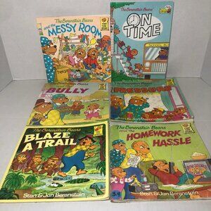 Lot of 6 Vintage The Berenstain Bears Children’s Books Hardcover & Softcover